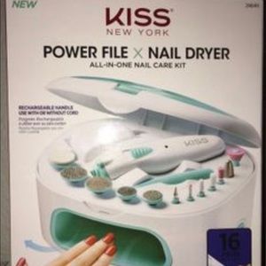 Brand new in box kiss Power file and nail dryer all in one nail care kit